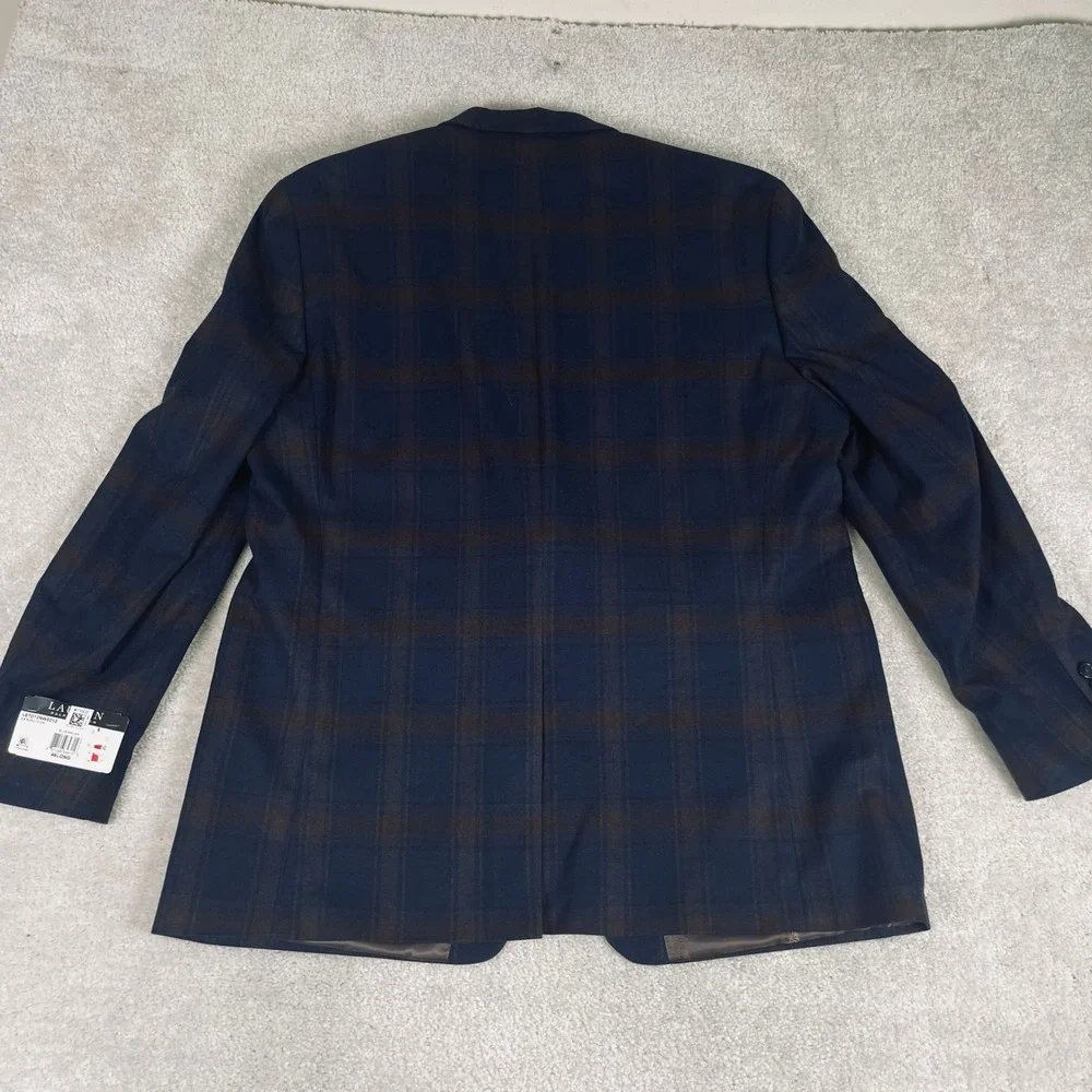 Lauren Ralph Lauren Lexington Sport Coat Mens 46L Plaid Stretch‎ NWT